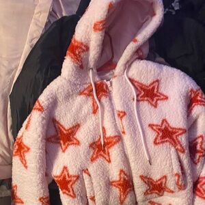 Forever 21 Kids Cozy Red Star Hoodie